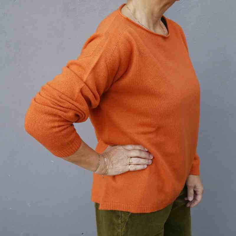 Orange Leda strik fra Gorridsen på Jette fra Anbi