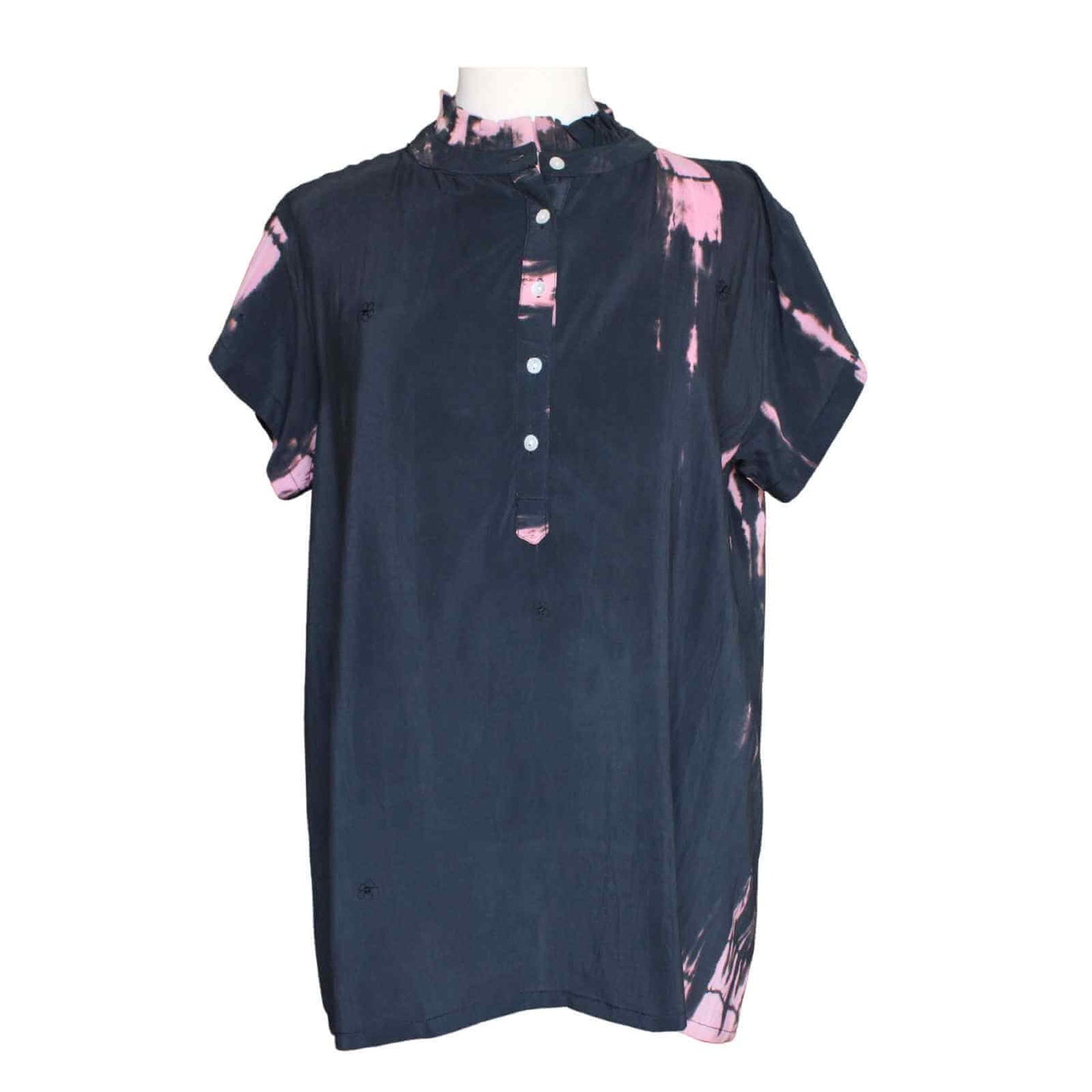 sort og pink silketop