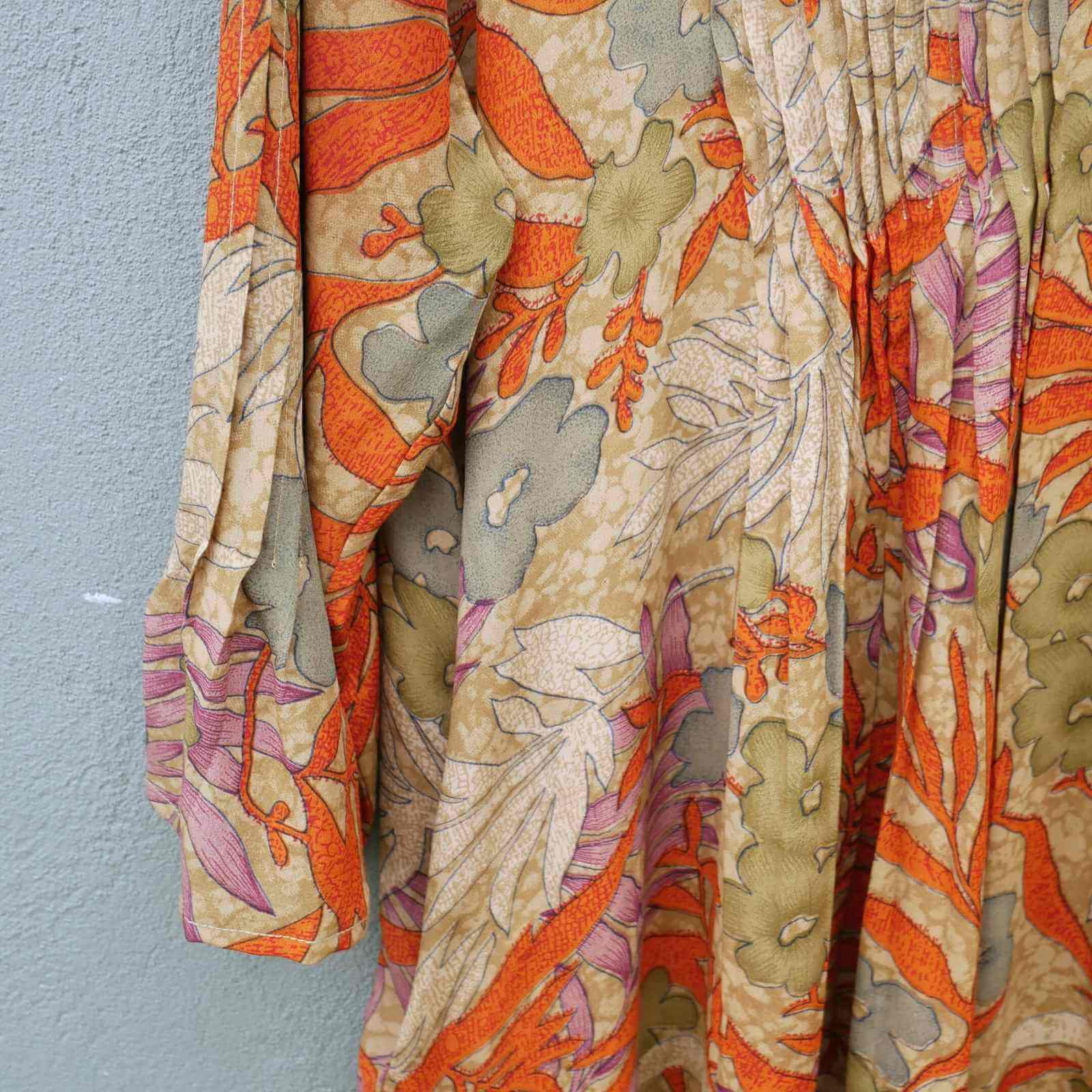 Ærme på silke tunika fra Cofur i orange