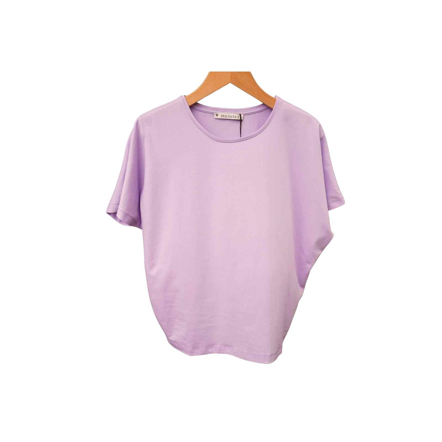 Rosa ensfarvet t-shirt fra Mansted