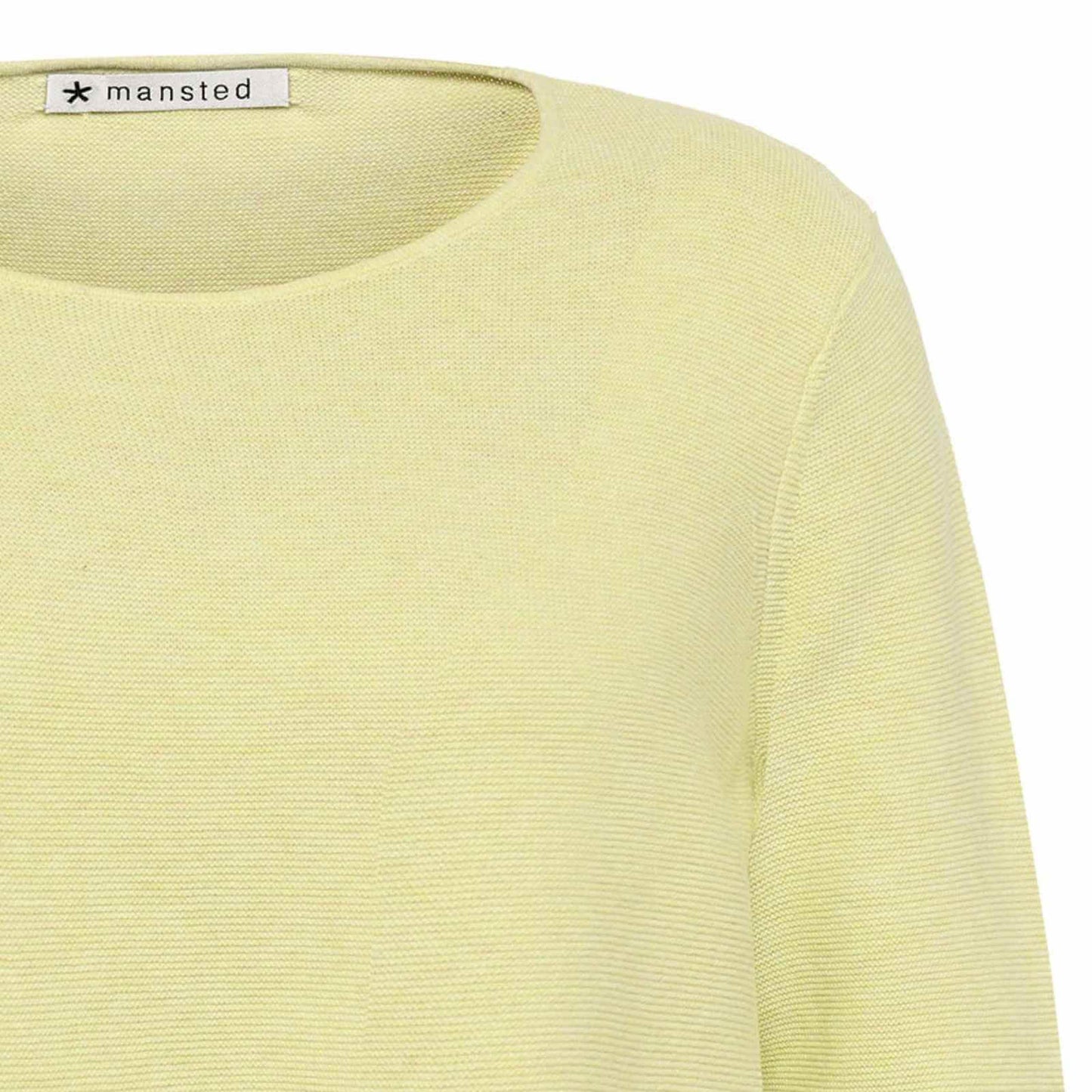 Lys gul bomuldsbluse trekvart ærmer
