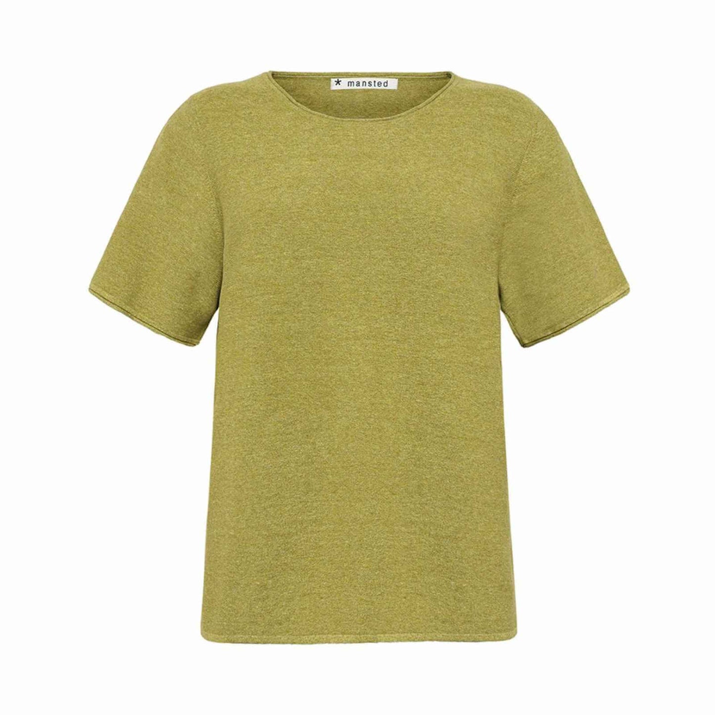 kortærmet t-shirt lys olivengrøn