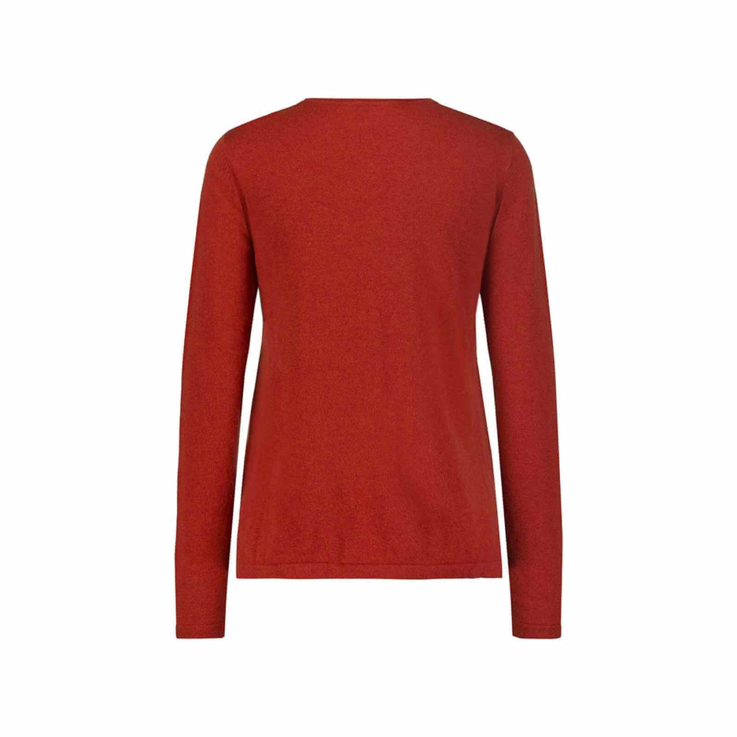 Orange strikbluse model Nia fra Mansted bagfra
