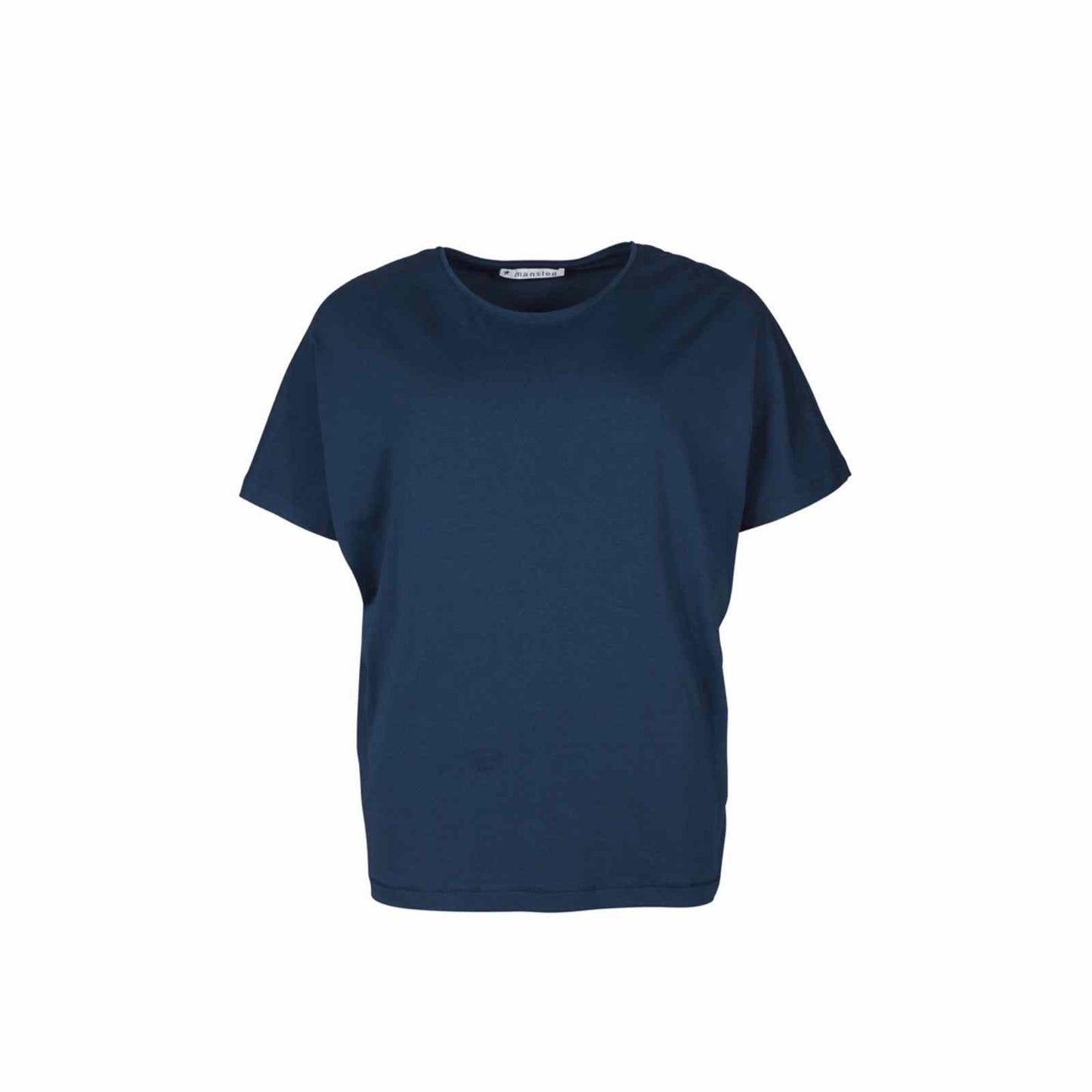 Navy blå ensfarvet t-shirt fra Mansted model Uma