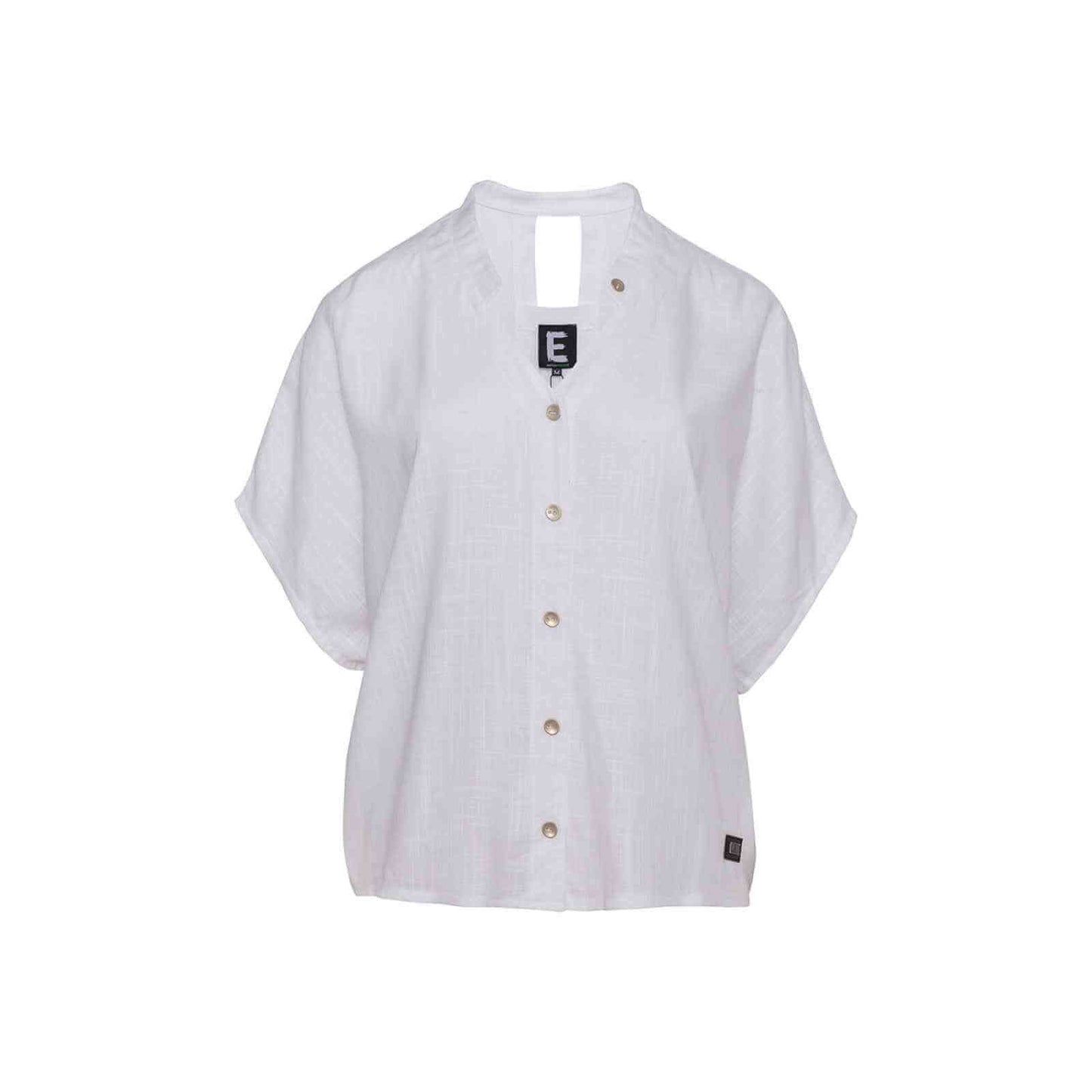 Hvid E-Avantgarde skjorte med korte ærmer