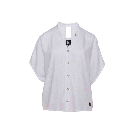 Hvid E-Avantgarde skjorte med korte ærmer