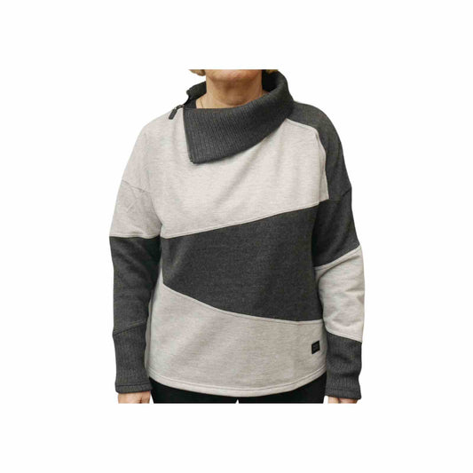 grå sweatshirt fra E-Avantgarde med rullekrave