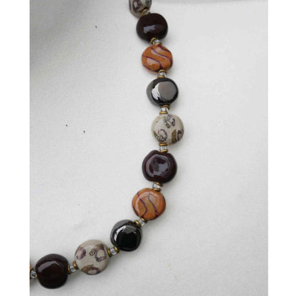 Smukke håndlavet keramin perler på Kazuri halskæde Trixi