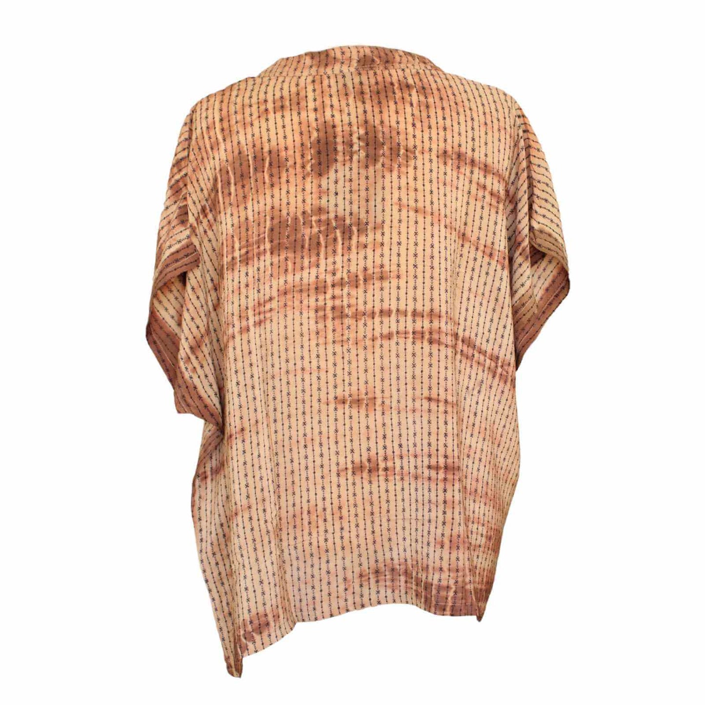 lysebrun vintage silke top fra Cofur bagfra