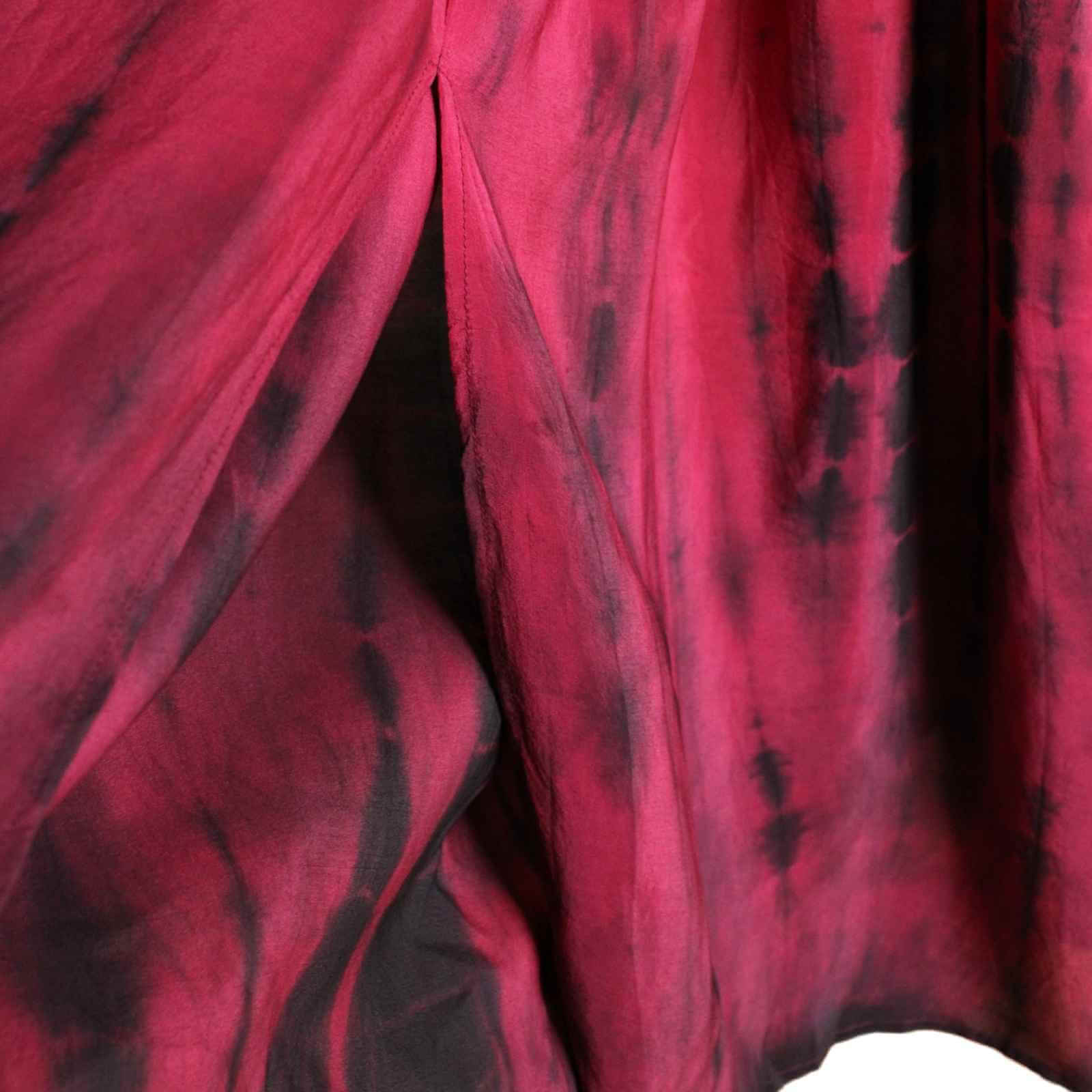 pink silkenederdel med slids