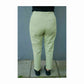 Grønne Oska bukser med elastik i livet, model Eliisa bagfra