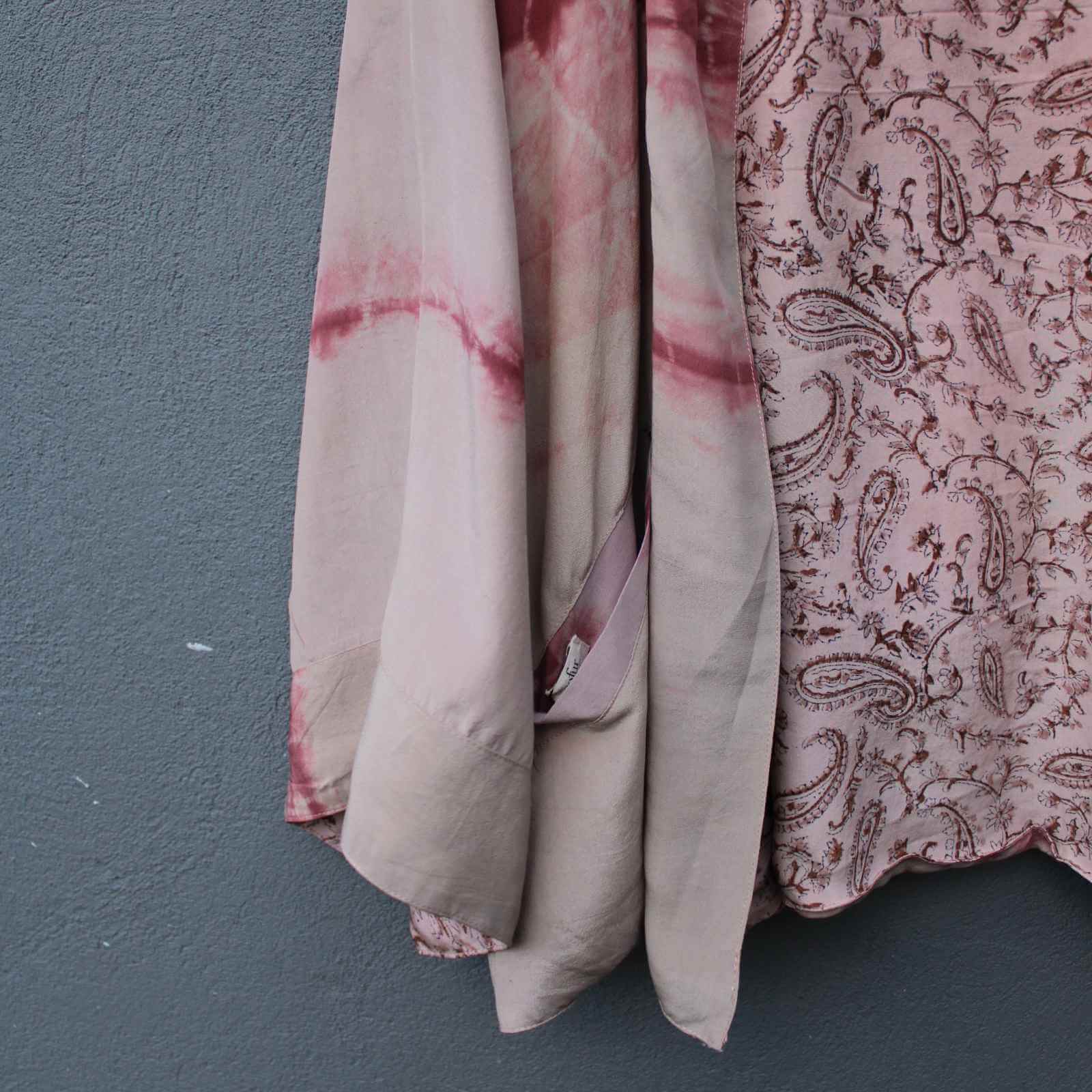 Rosa batik silke stof Cofur jakke