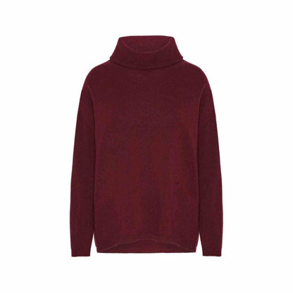 Merinould trøje Sif fra Gorridsen Design i rød - beetroot