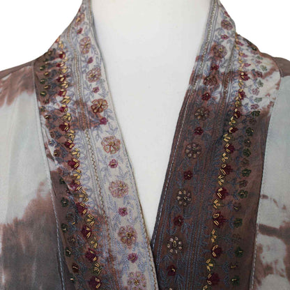 Silke kimono jakke Cofur lysebrun