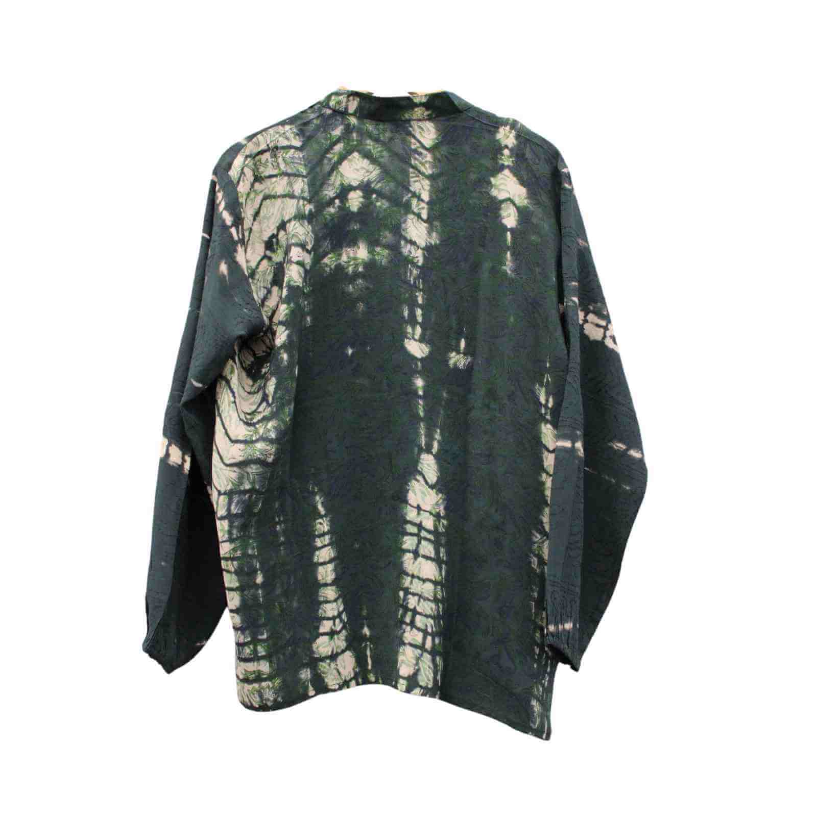 Sort batik silkeskjorte bagfra fra Cofur hos Anbi