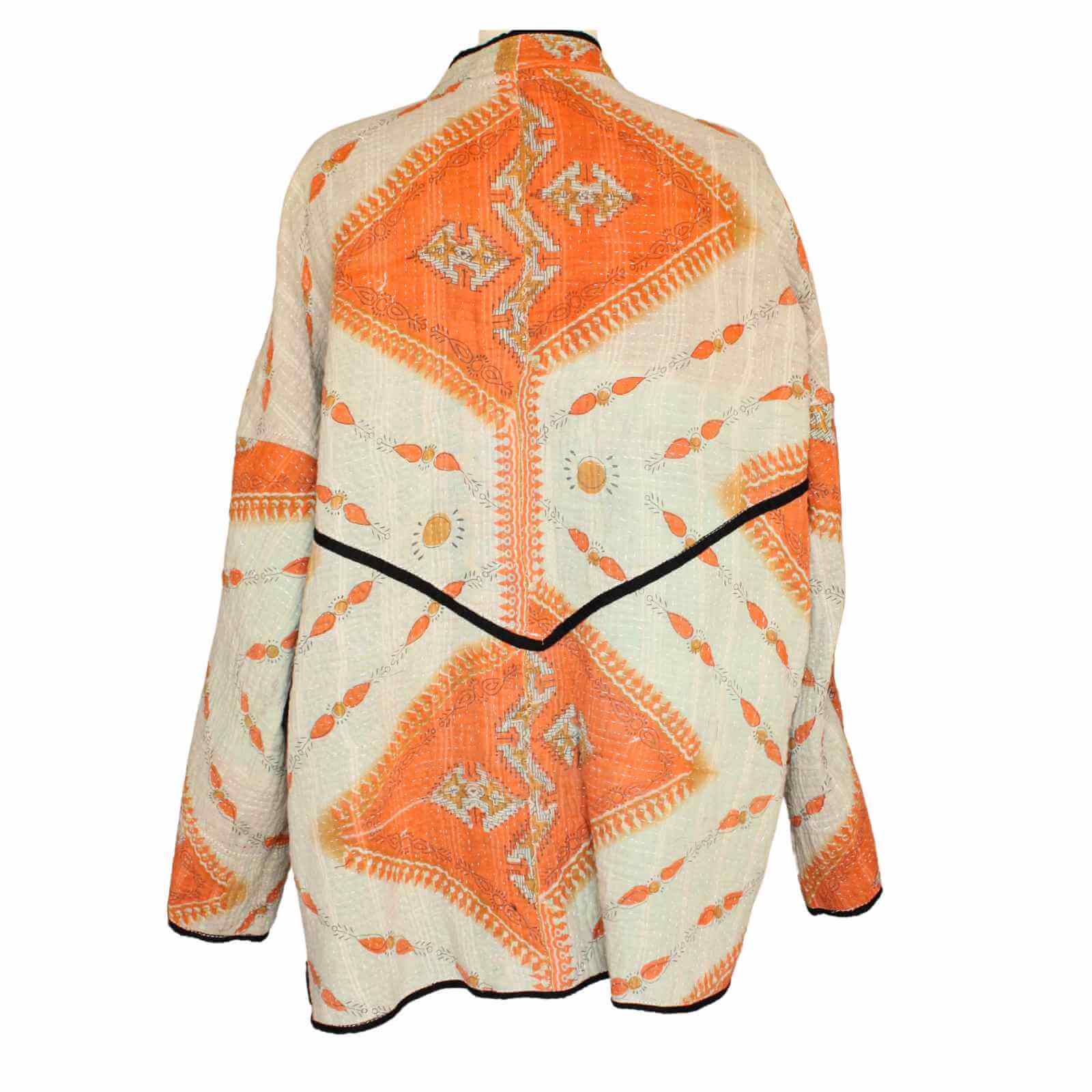 orange vintage bomuldsjakke bagfra fra Cofur 