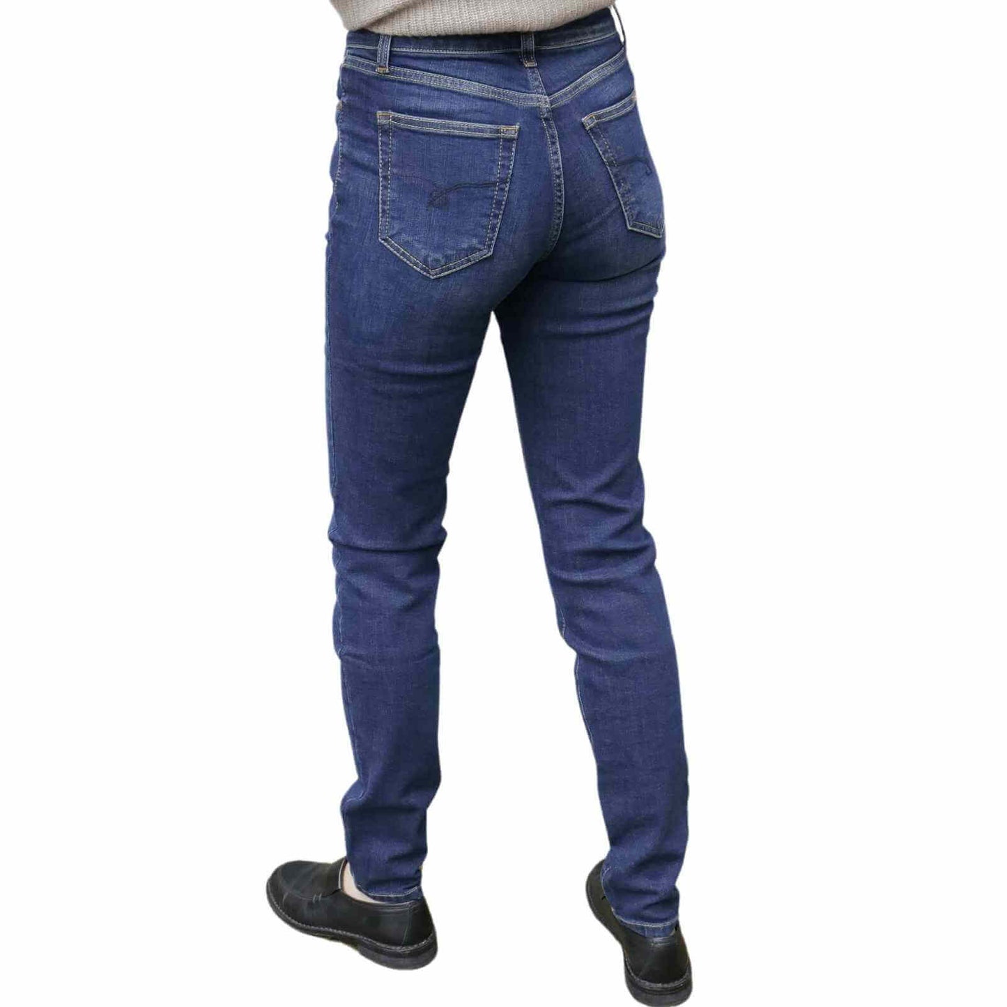 blå slim fit jeans fra Jonny Q bagfra