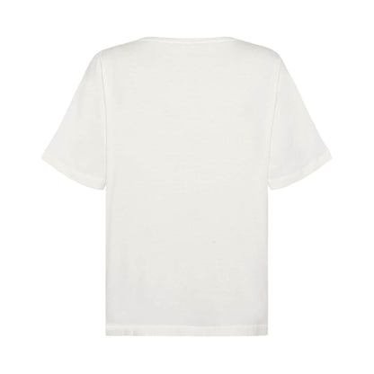 råhvid klassisk t-shirt fra Mansted bagfra