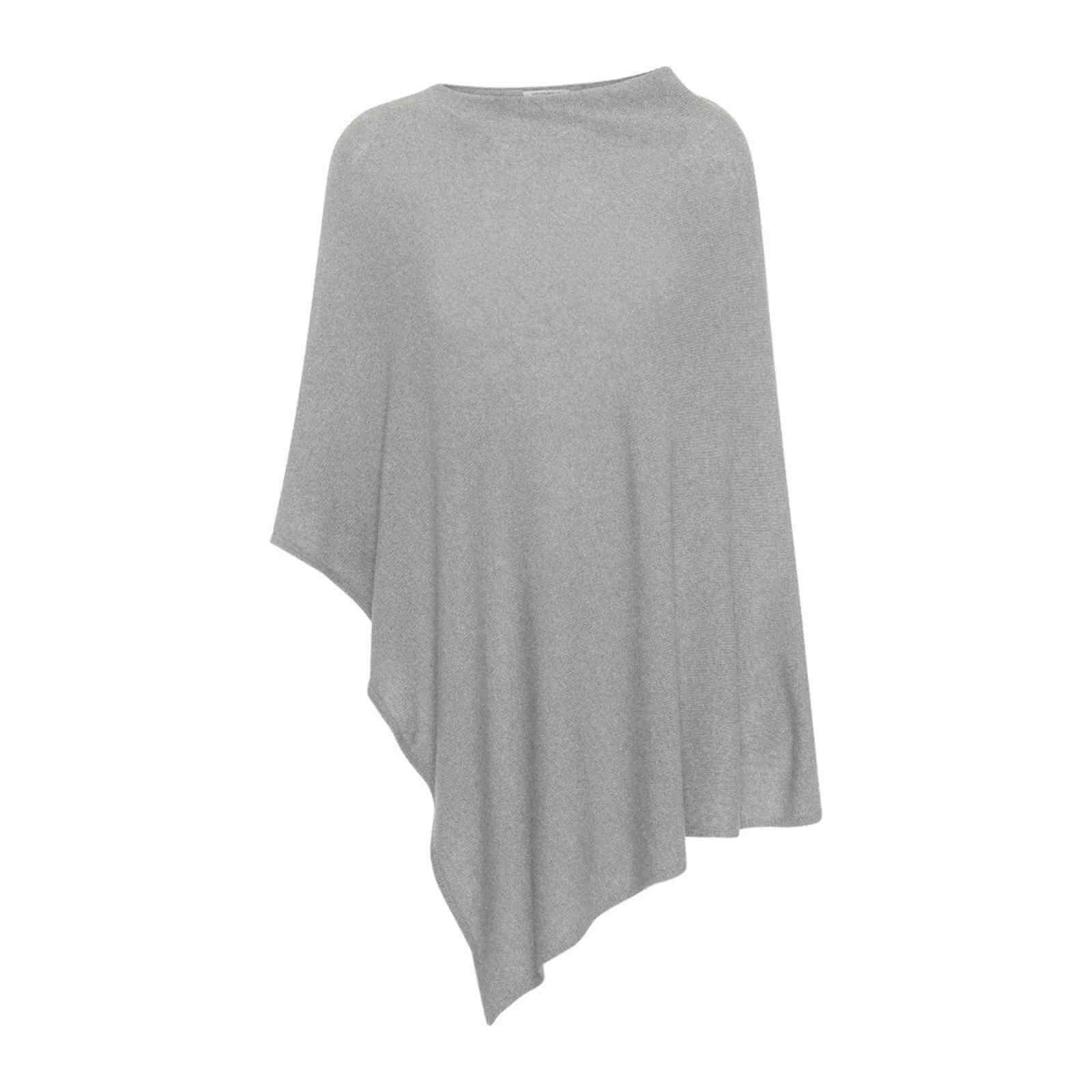 lysegrå poncho fra Gorridsen Design