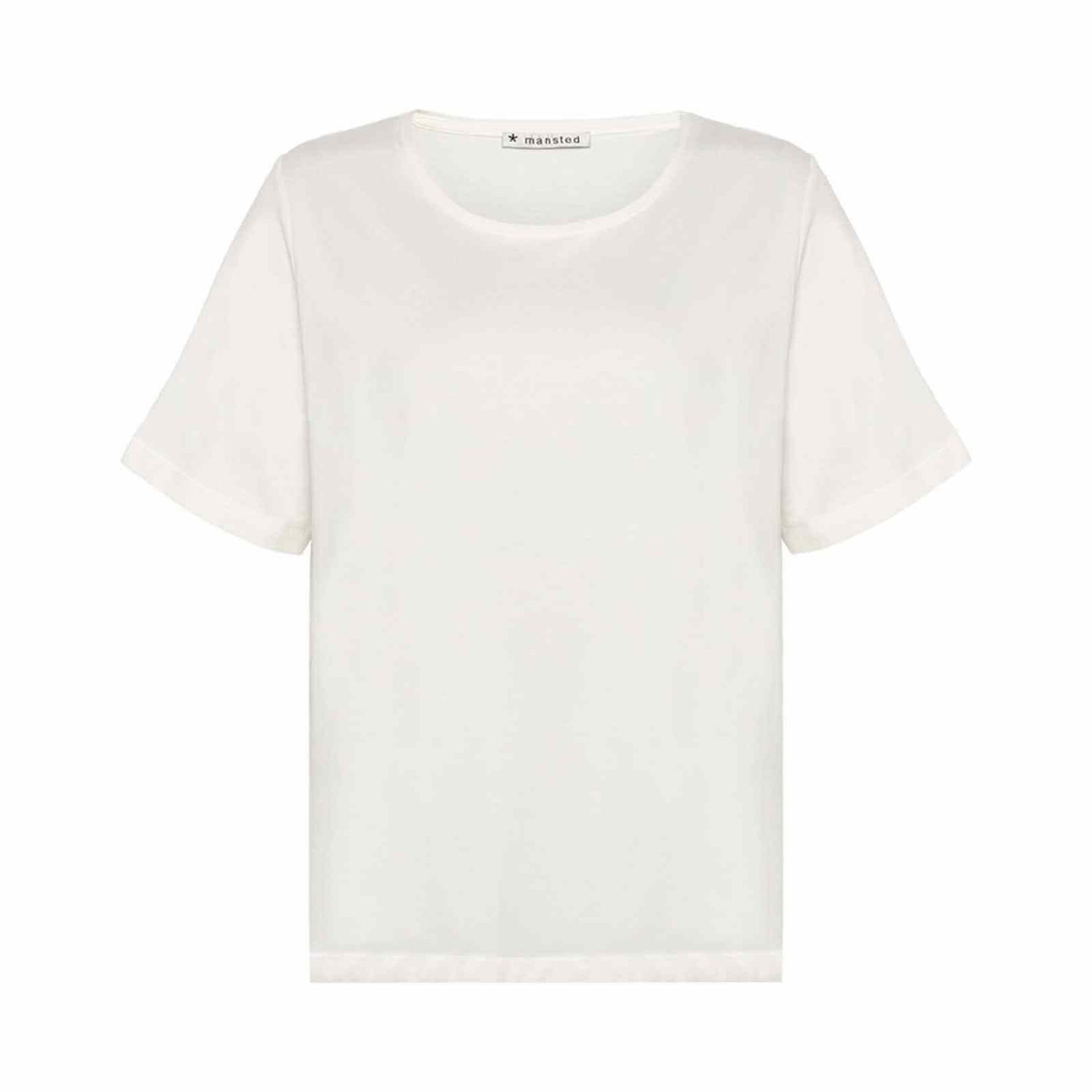 råhvid enkel t-shirt i øko bomuld og modal