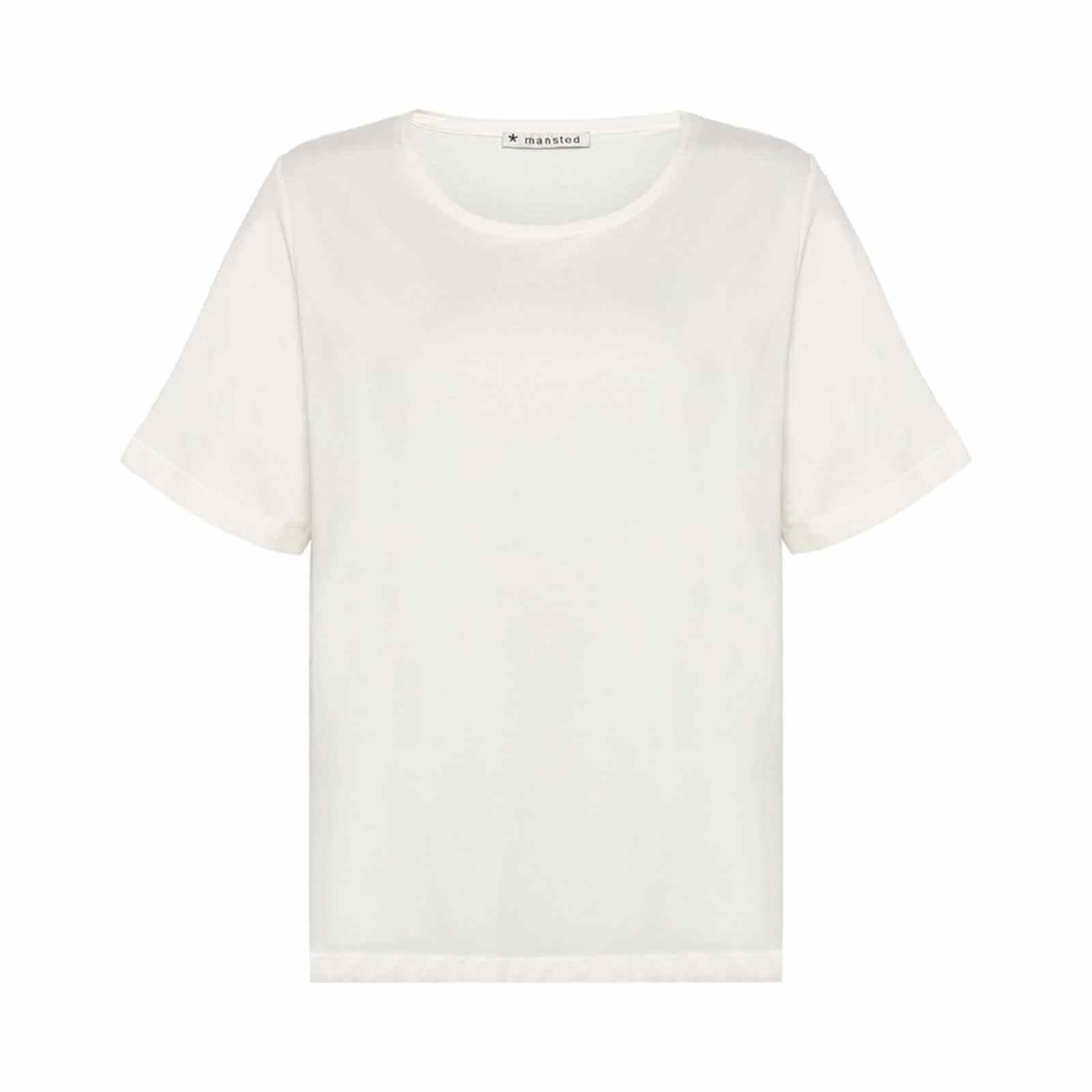 råhvid enkel t-shirt i øko bomuld og modal