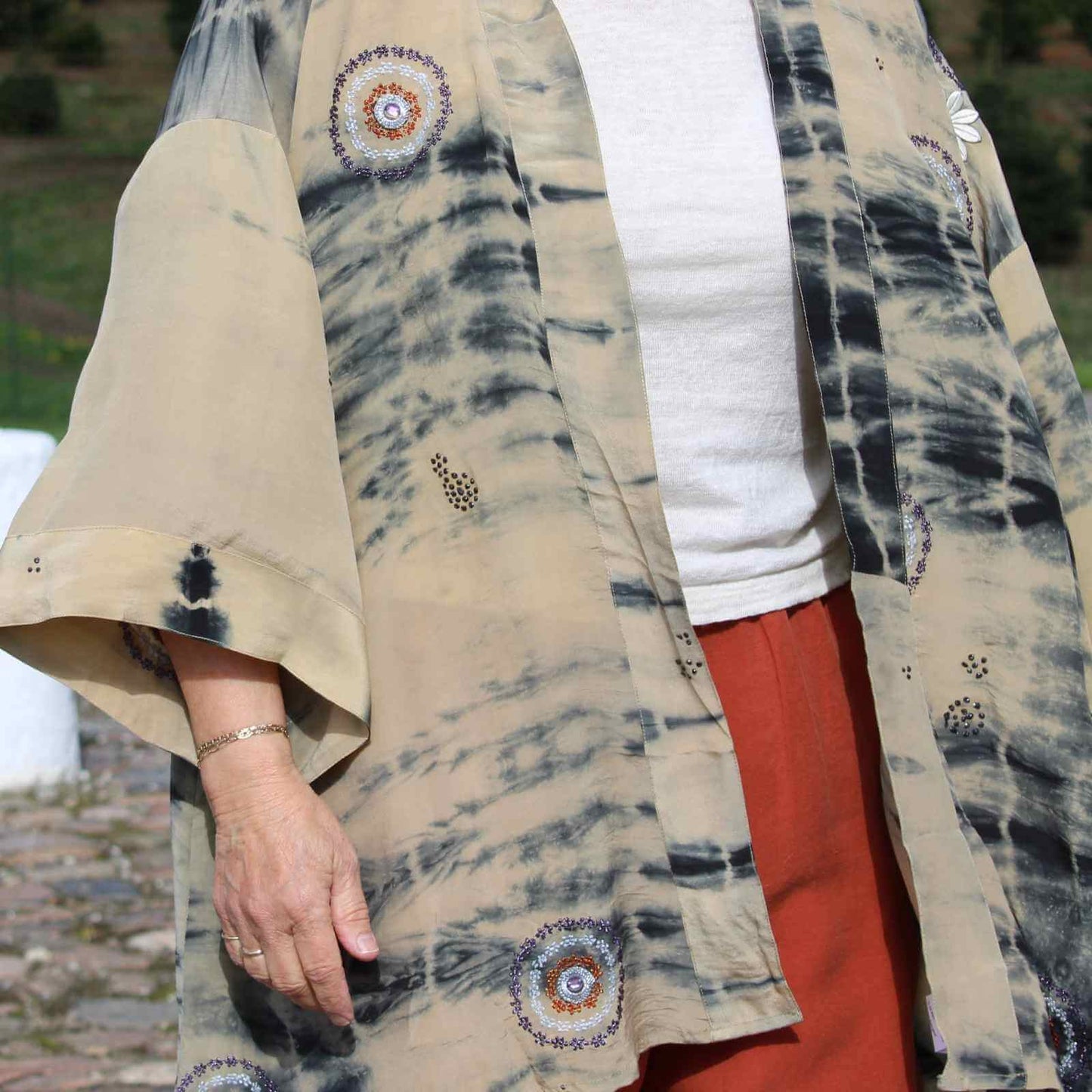 Kort silke kimono Cofur
