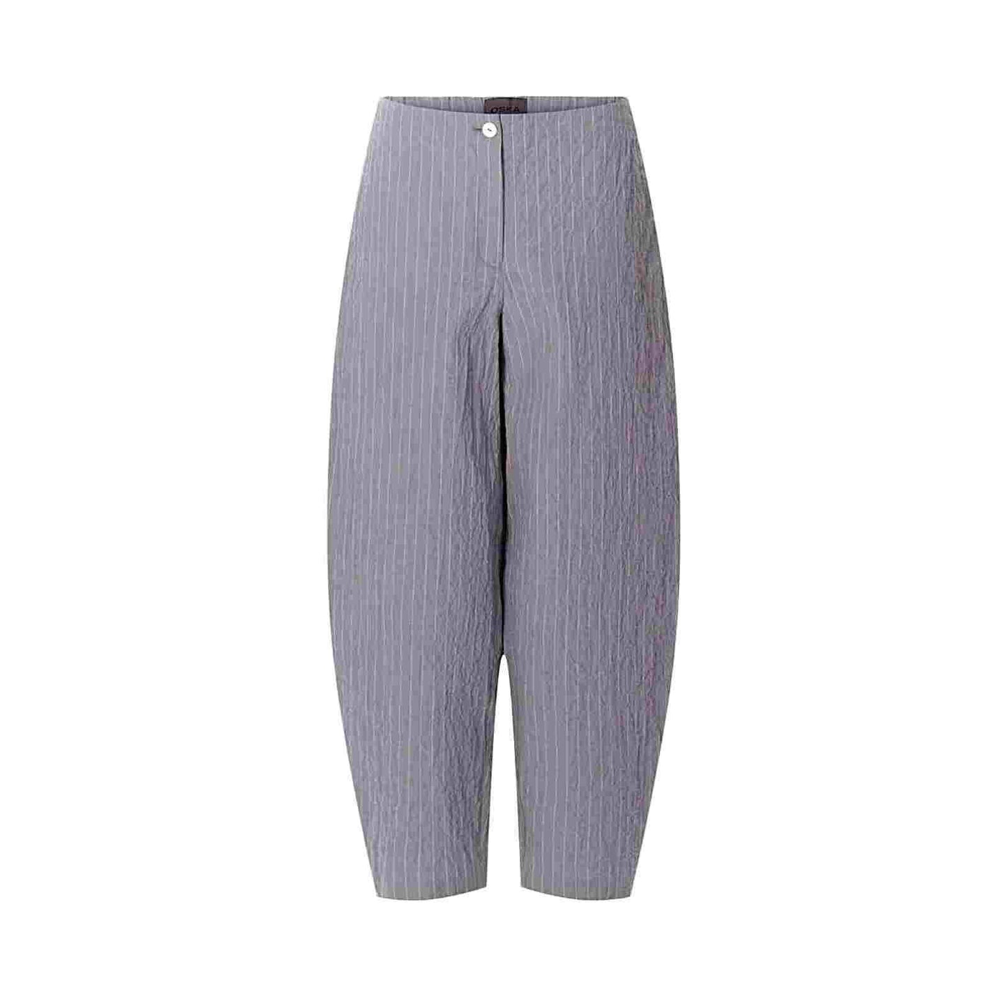 Bomulds bukser med striber i krøllet look fra Oska