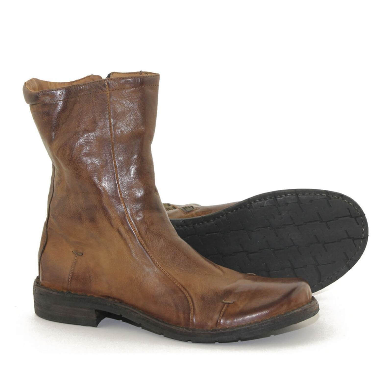 Brune skind støvler i patina look fra Bubetti