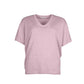 Hamp + hør bluse med korte ærmer i rosa fra Mansted
