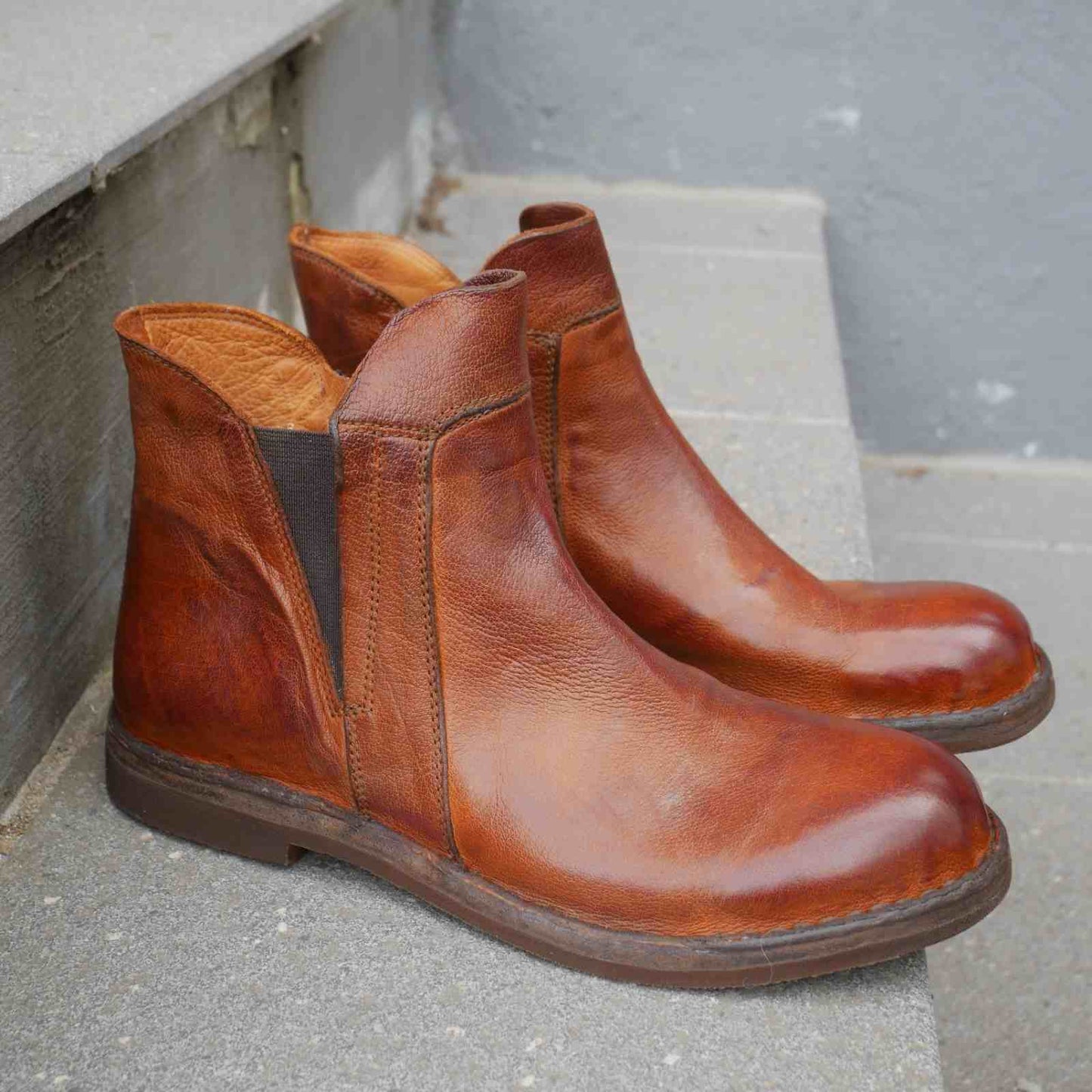 Cognac farvet Bubetti støvler korte model 9862